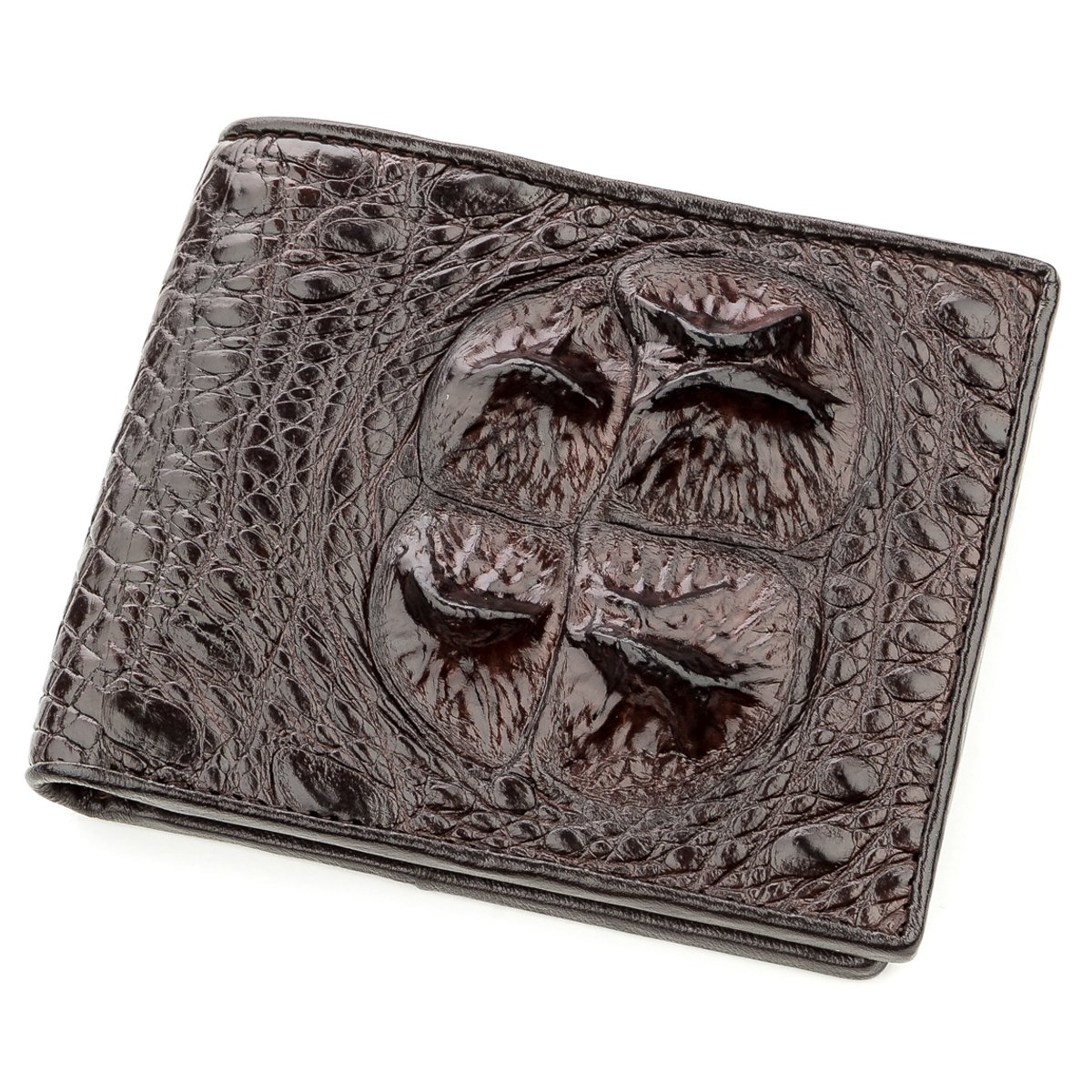 

Мужской кожаный кошелек CROCODILE LEATHER 11х 9,5 см Коричневый 000155956