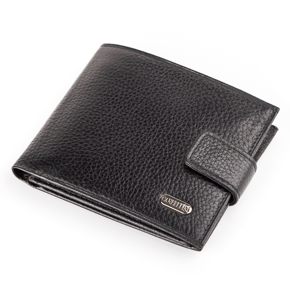 

Мужской кожаный кошелек Canpellini 12,5х10 см Черный 000155171