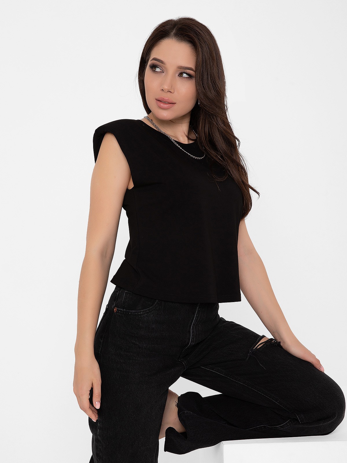 

Футболка ISSA PLUS 12724  Черная, Футболка ISSA PLUS 12724 XL Черная