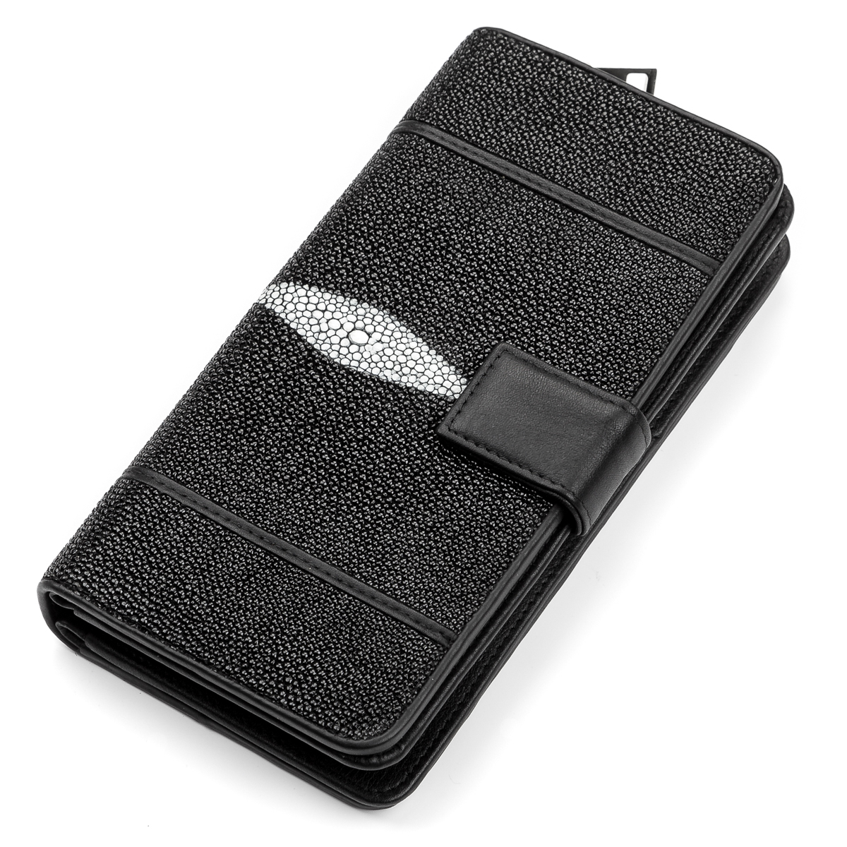 

Мужской кожаный кошелек STINGRAY LEATHER 19х10 см Черный 000155192