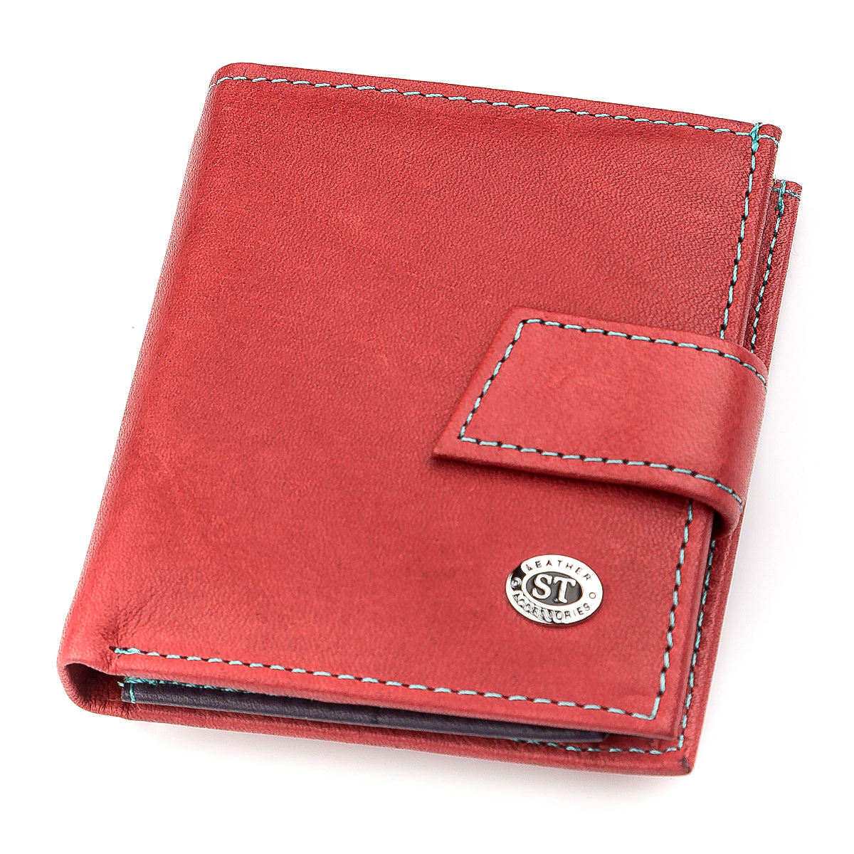 

Женский кожаный кошелек ST Leather 8,5х9,5х2,5 см Красный 000155387