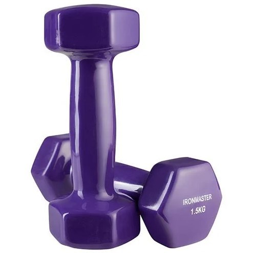 

Гантели IronMaster, винил, 1,5 кг х 2 шт., фиолетовый (IR92022-215)