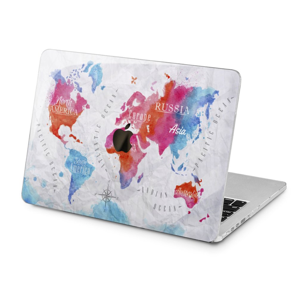 Чехол пластиковый для Apple MacBook (Карта путешествий) Air 11 A1370 ...