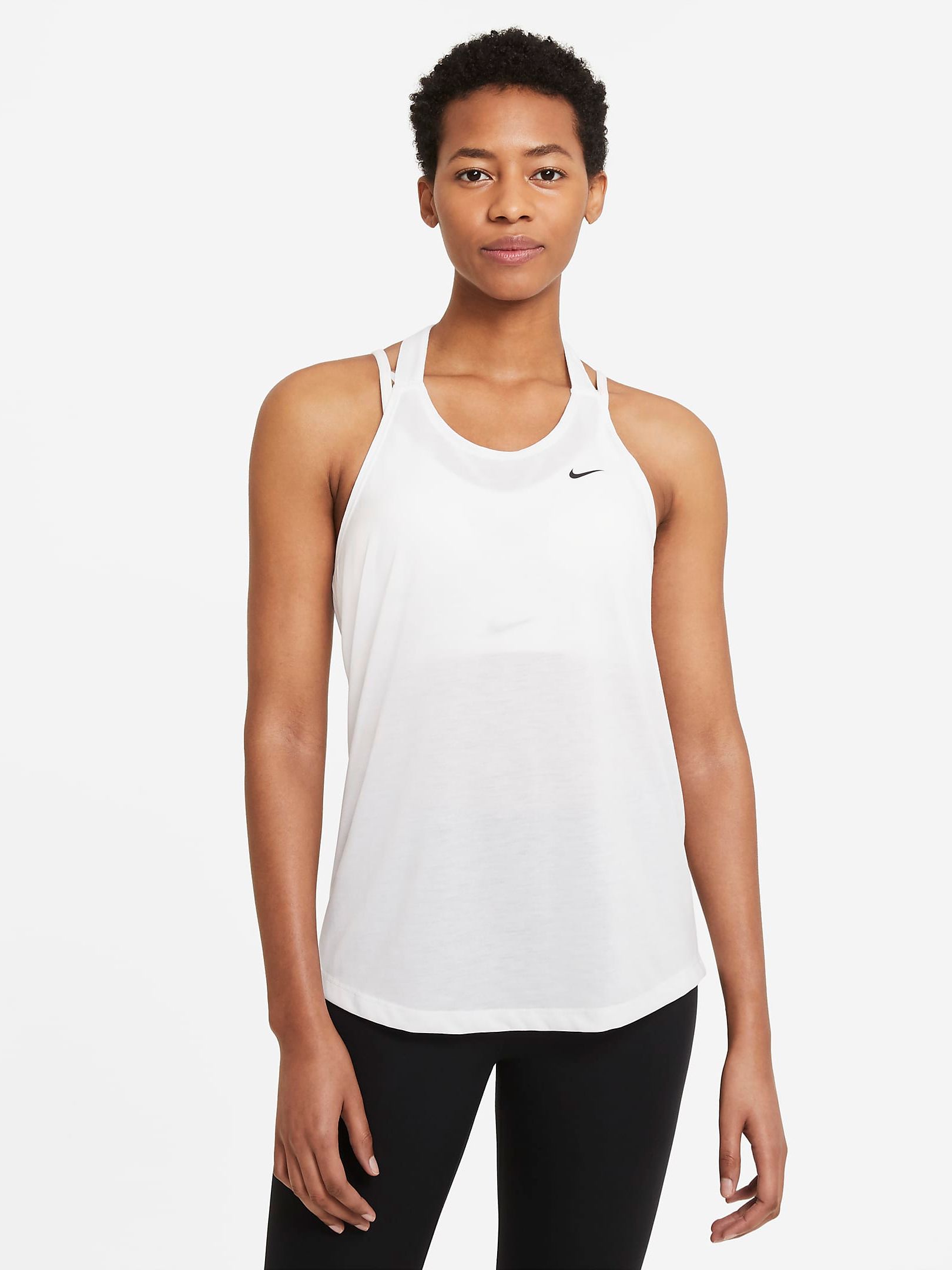 

Спортивная майка Nike W Nk Dry Ess Elastika Tank DA0370-100  Белая, Спортивная майка Nike W Nk Dry Ess Elastika Tank DA0370-100 S Белая