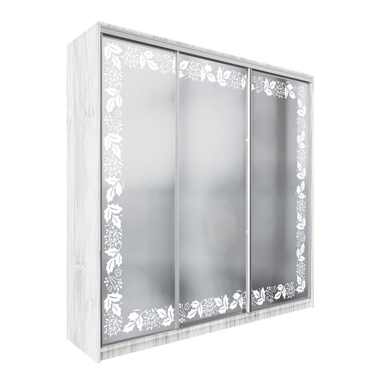 

Шкаф-купе ДЕКОР SM03 Р521 Зеркало 240 x 230 x 60 см трехдверный Аляска белая