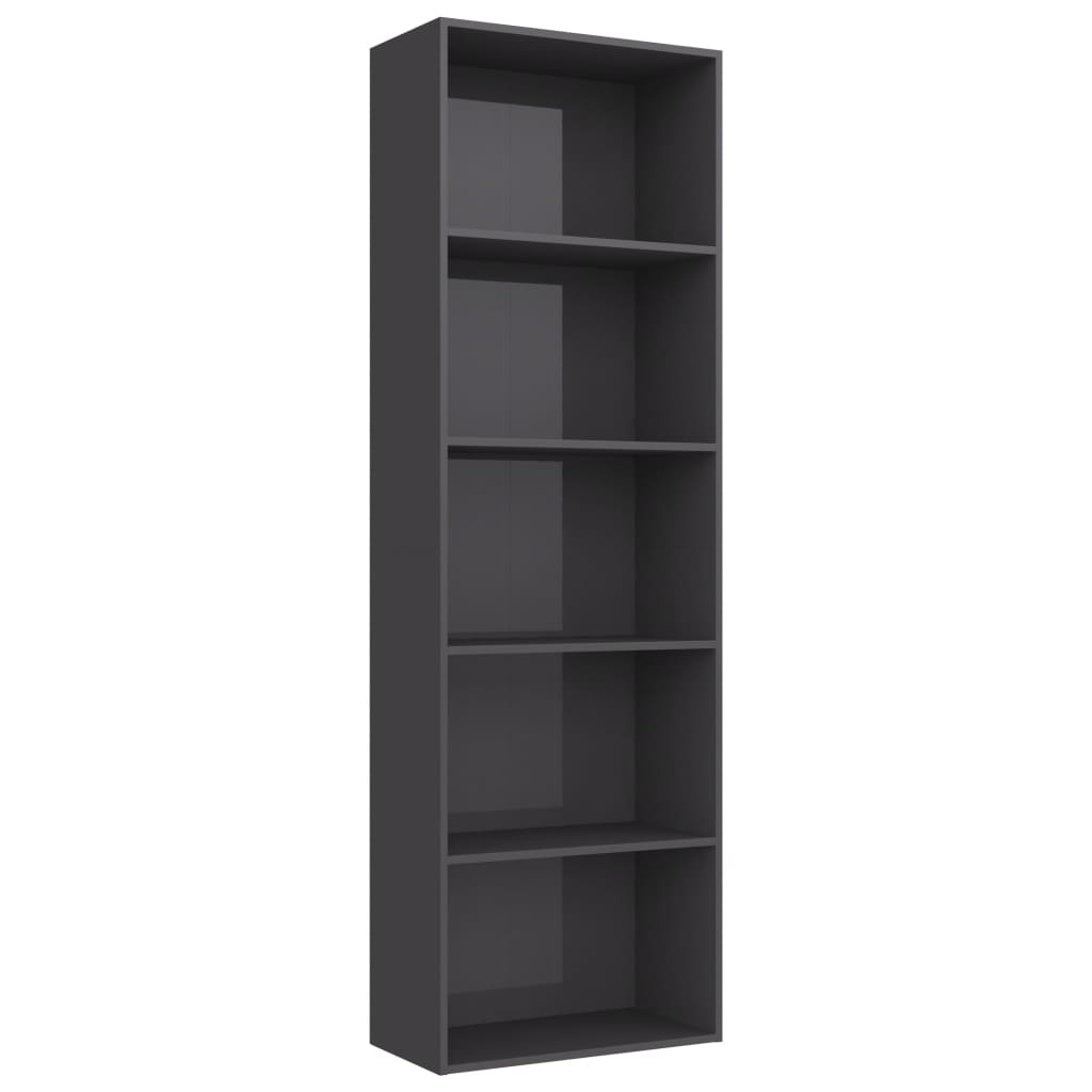 

Книжкова шафа Shumee глянцева 60 х 30 х 189 см сіра 800998