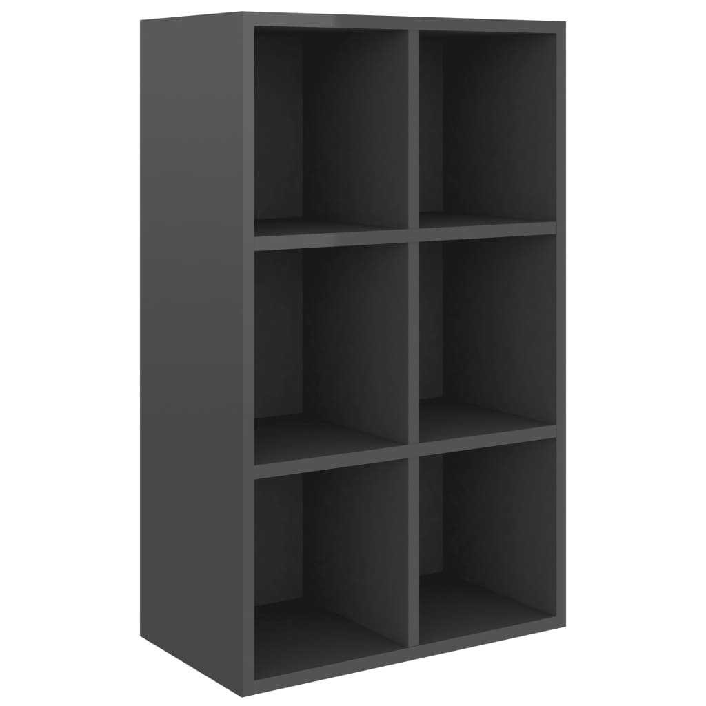 

Стелаж Shumee глянцевий 66x30x978 см сірий 800350