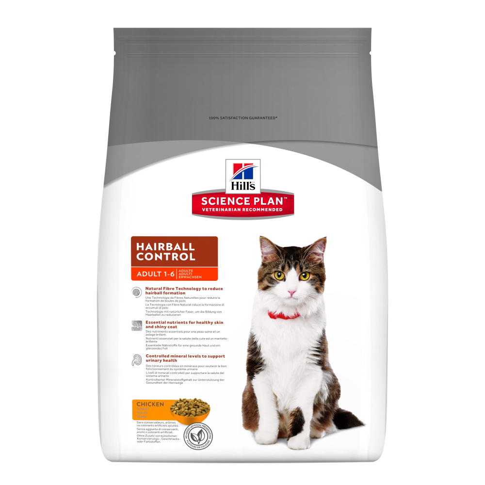 

Сухой корм с курицей для выведения шерсти у кошек Hill's Hairball Control 1,5 кг