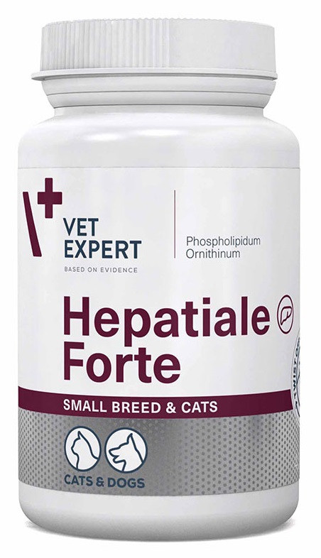 

Добавка для здоровья печени Гепатиале Форте Hepatiale Forte Small Breed VetExpert для кошек и собак 40 капс.