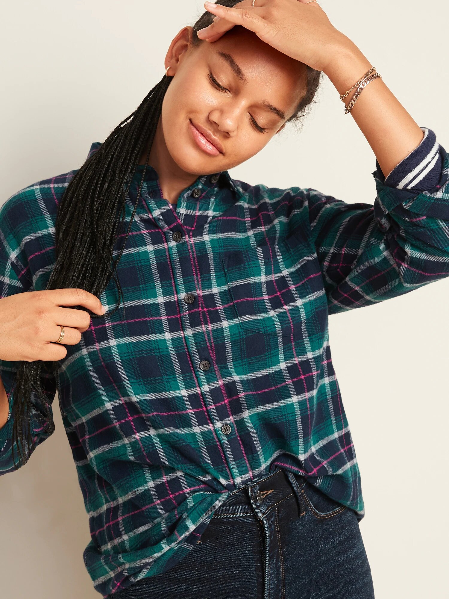 

Фланелевая рубашка Old Navy в клетку art859397 (Зеленый/Синий, размер S)