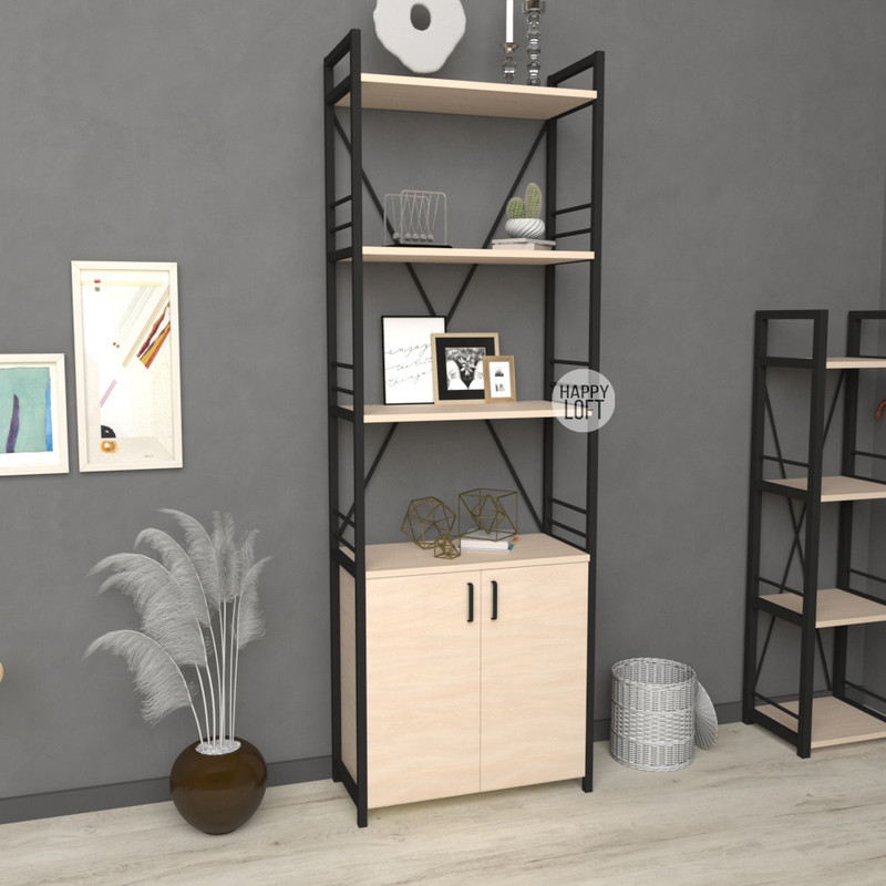 

Этажерка LoftMLT E105 180х60х28 ЛДСП Дуб Молочный 16мм
