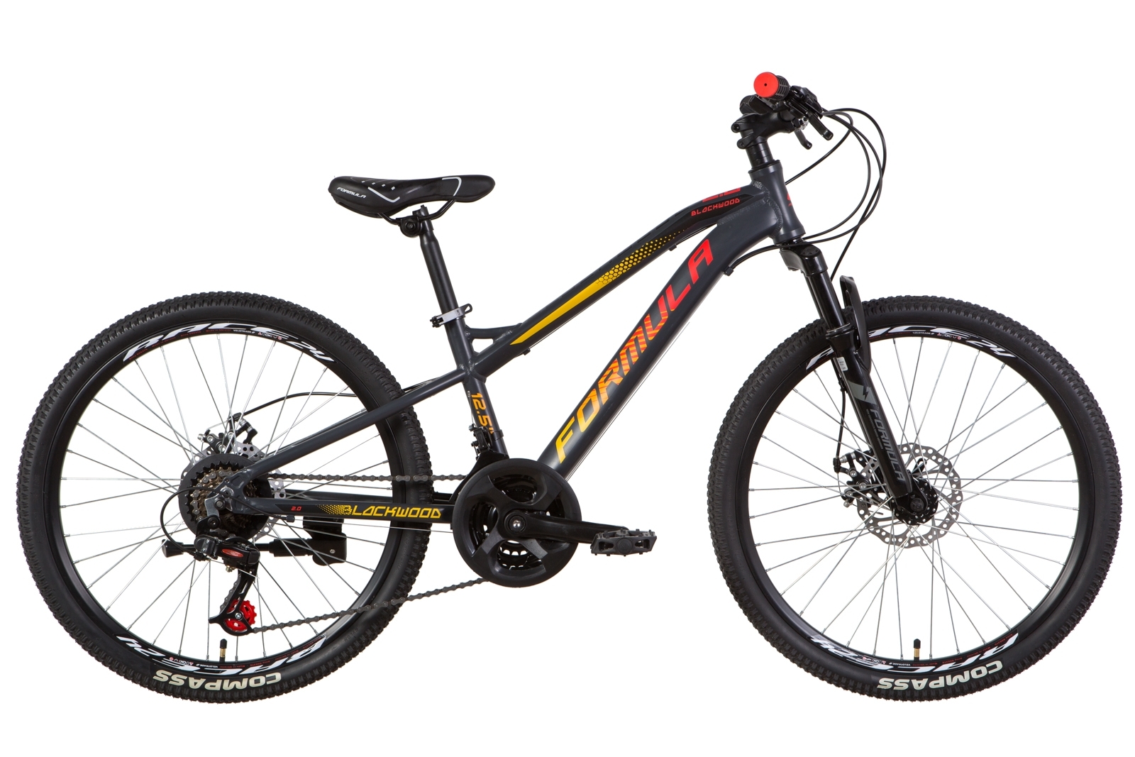 

Велосипед 24" Formula BLACKWOOD 2.0 DD серо-оранжевый с черным 2021