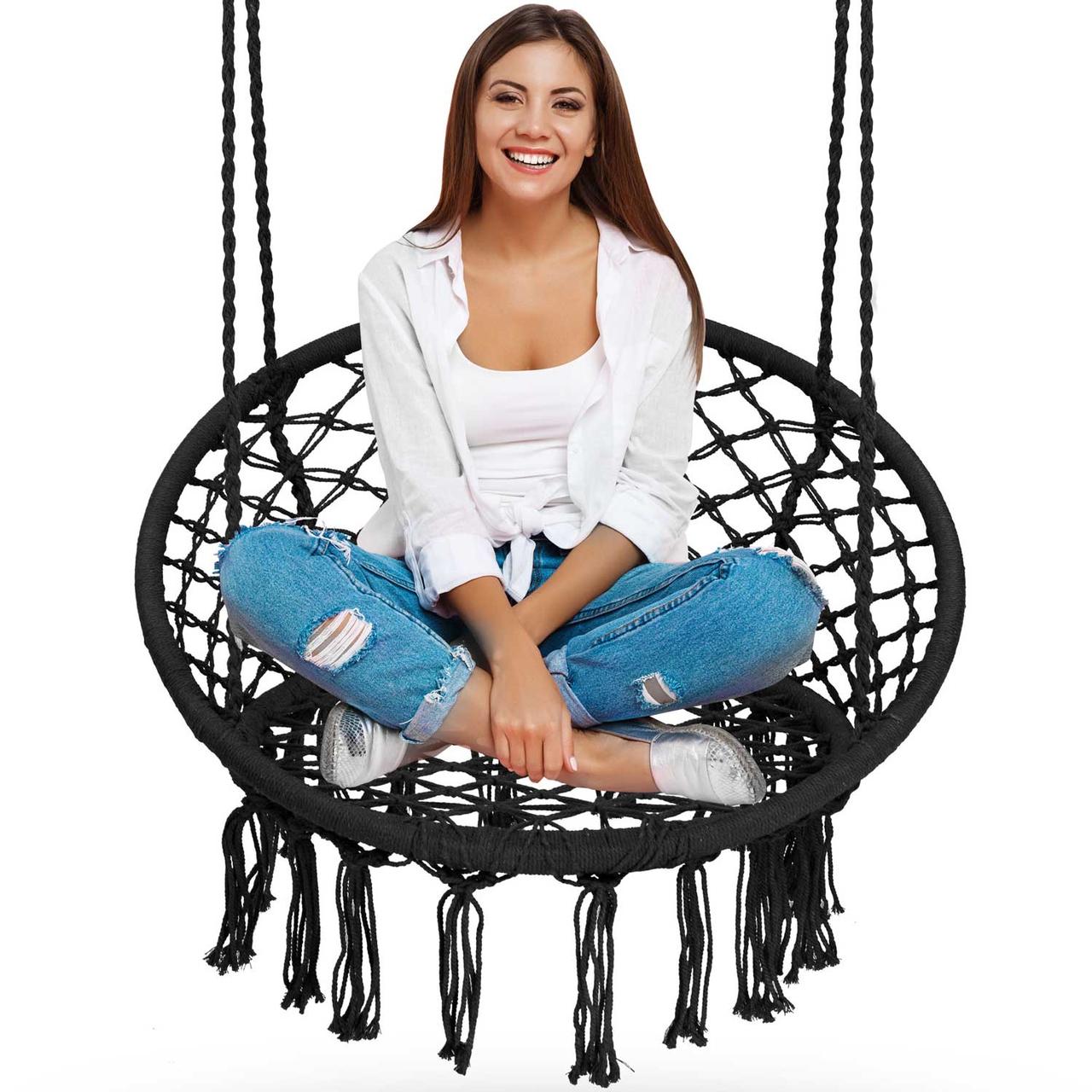 

Садовое подвесное кресло-качалка BOHO 290000 черное