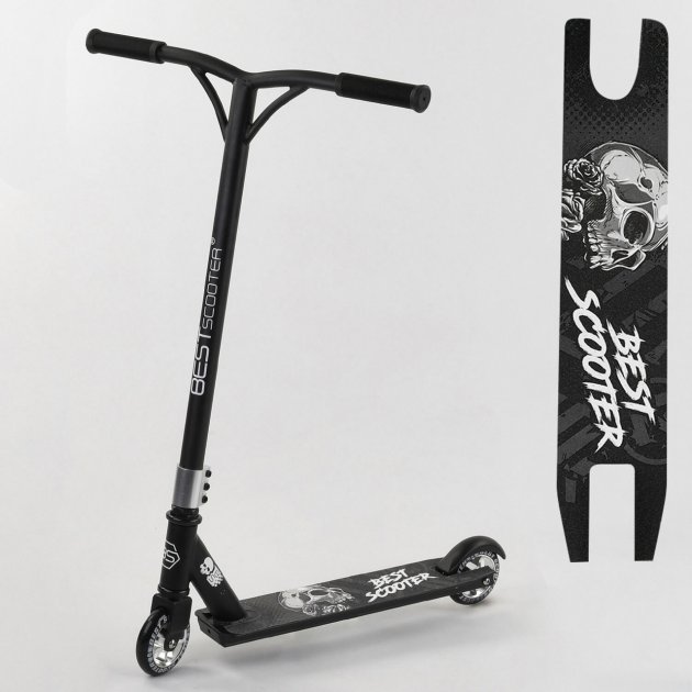 

Самокат Трюковый Детский 30903 Best Scooter Алюминиевый диск и дека, колёса PU, d=10см Черный