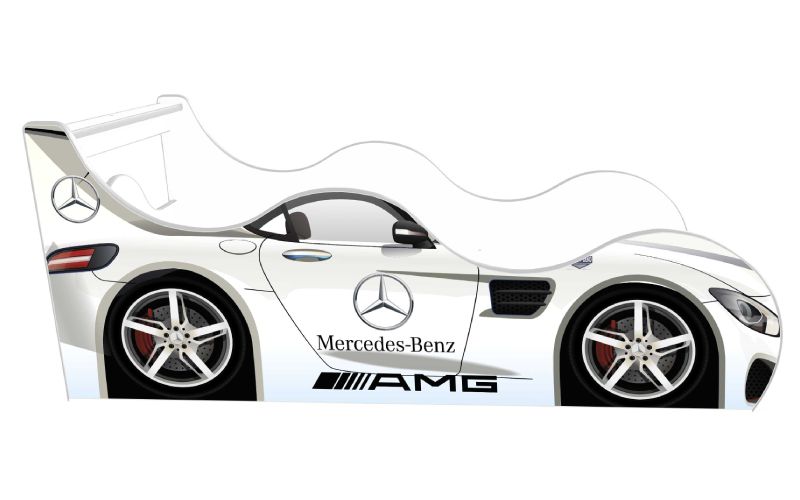 

Кровать машина Viorina Deko Мерседес AMG Драйв с подъемным механизмом 155х70 Белый