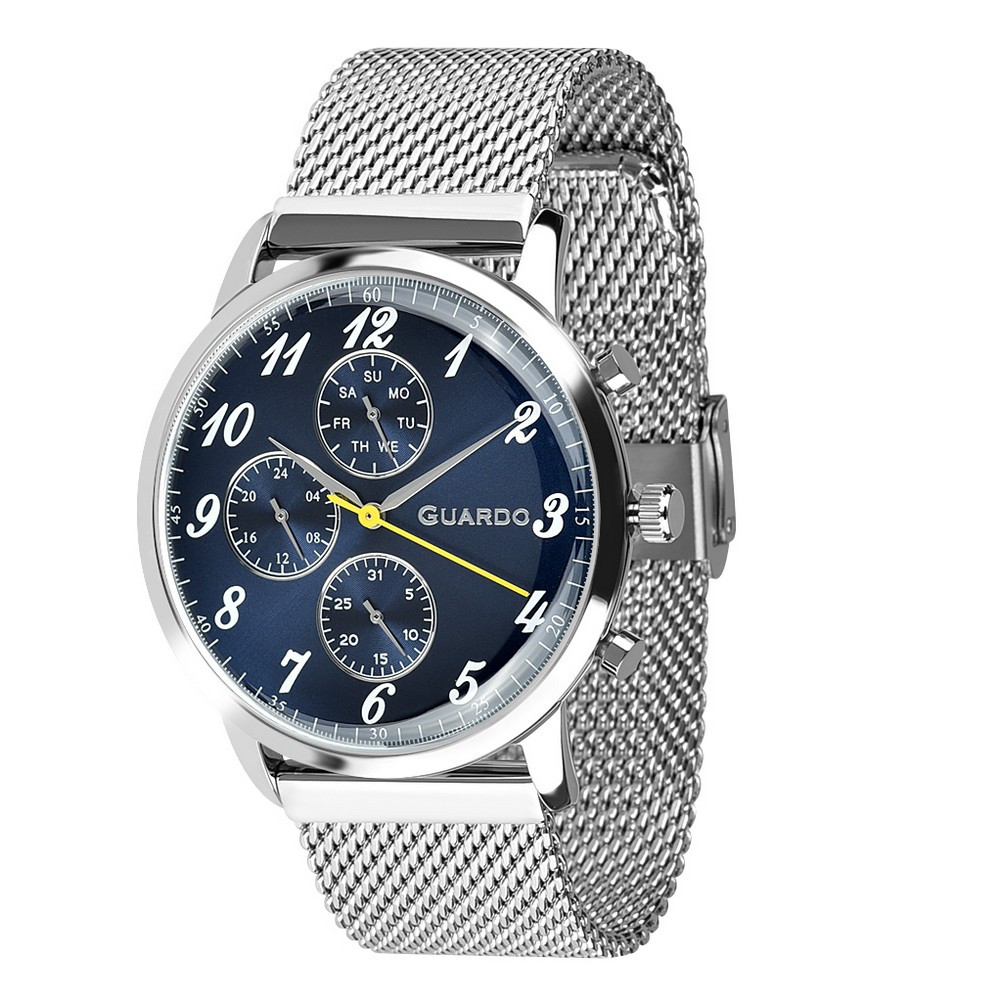 

Часы наручные Guardo 012238-3 Silver-Blue