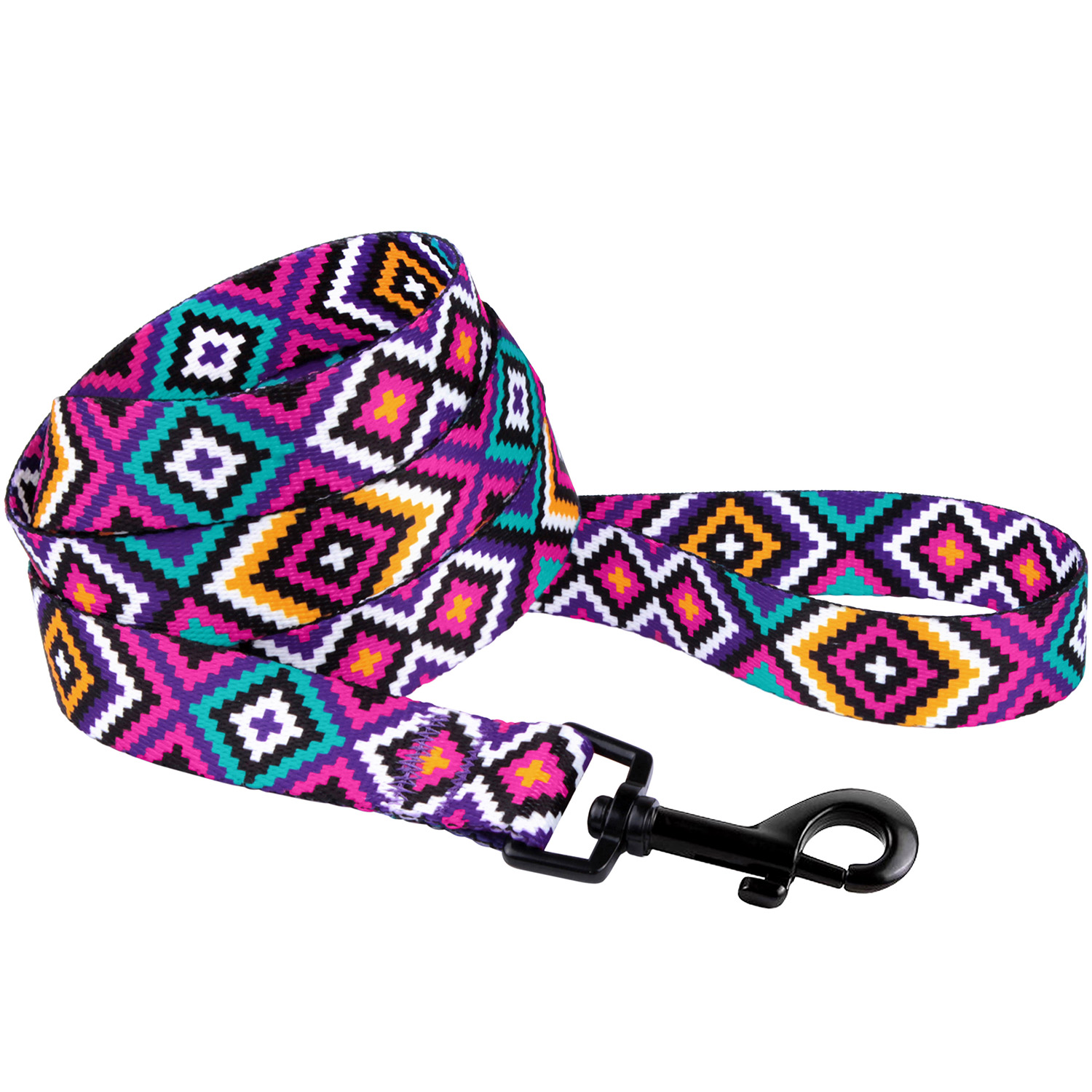 

Поводок Для Собак Bronzedog Urban Tribal Нейлоновый Розовый 20 мм 152 см (61/1374)