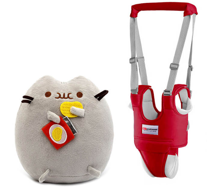 

Набор игрушка кот с чипсами Пушин кэт и детские вожжи-ходунки с дополнительными подкладками (n-1141)