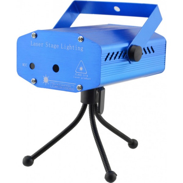 

Лазерный проектор Диско LASER HJ09 UKC 2in1 Laser Stage с триногой Blue