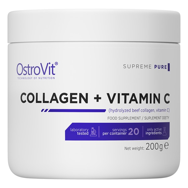 

Коллаген OstroVit Collagen + Vitamin C 200 г Персик