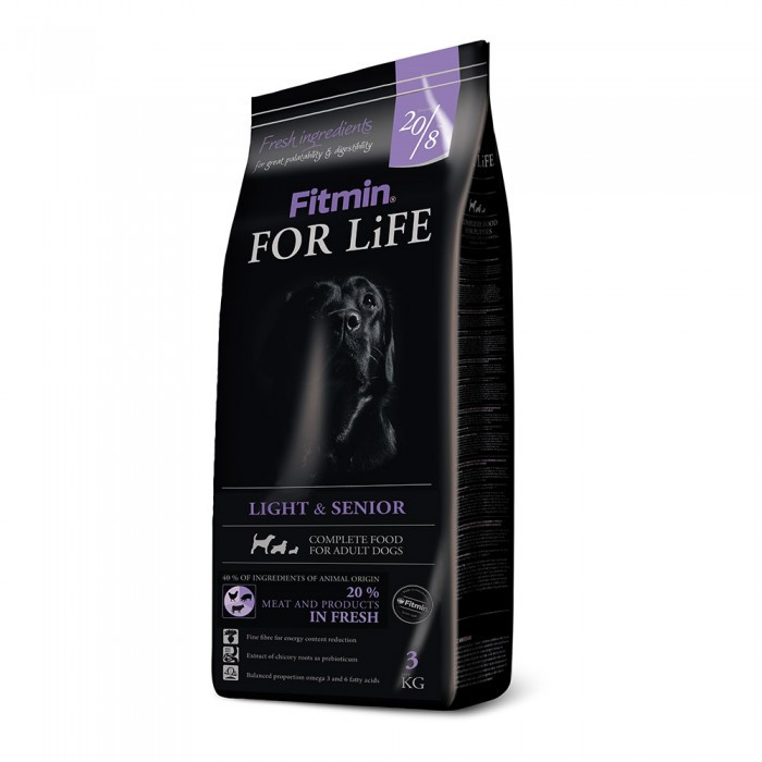 

Сухой корм для собак с ожирением и пожилых собак всех пород Fitmin For Life Light & Senior 3 кг