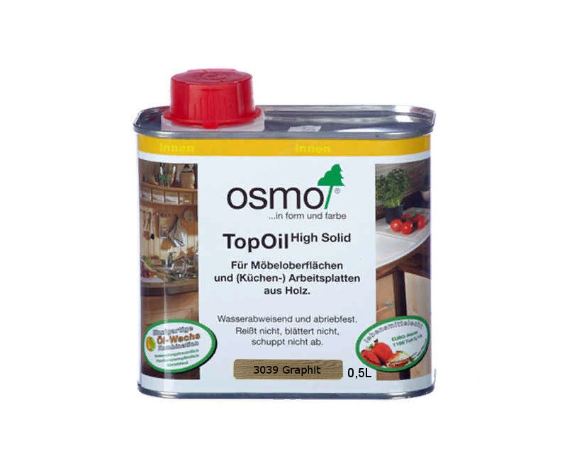 

Масло с твердым воском OSMO TOPOIL для мебели и столешниц 3039 - Графит шелковисто-матовое 0,5л