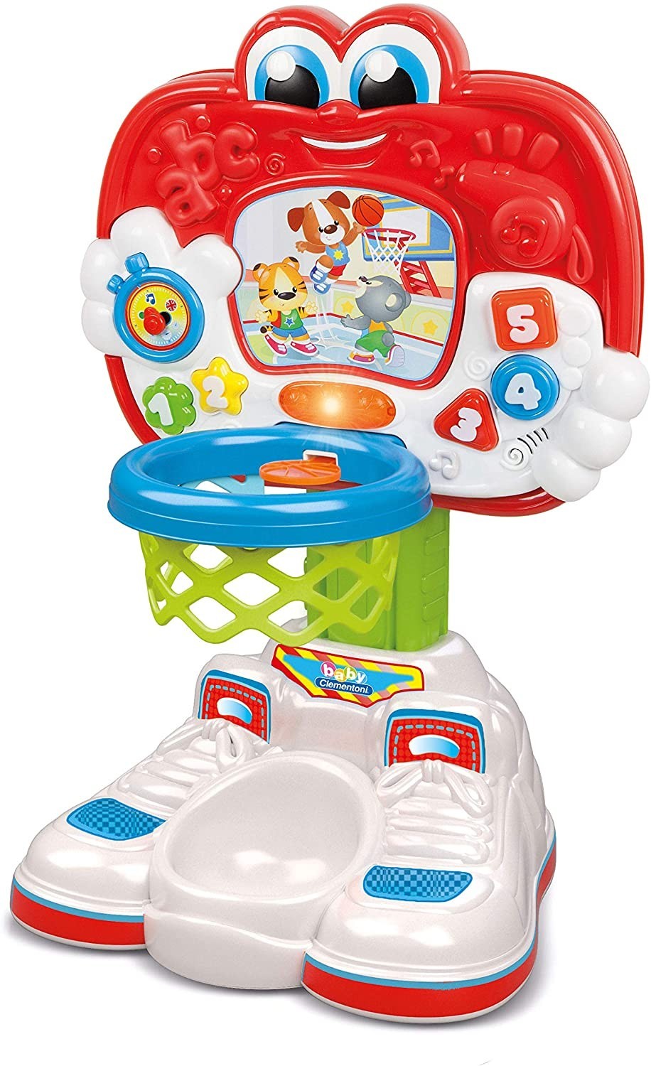 

Развивающая игрушка Clementoni BABY CONTA CANEST Баскетбольная корзина англ. язык (17085)
