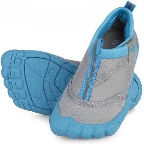 

Аквашузы детские для мальчика (тапочки для пляжа) Spokey Reef, серый с голубым 35