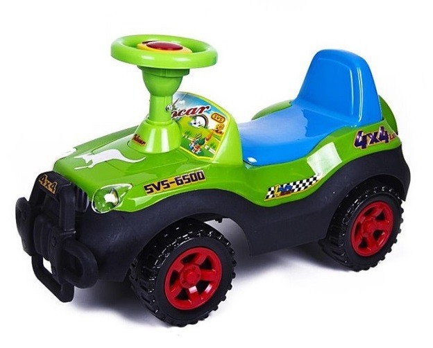

Детская светящаяся машинка каталка толокар Toy Kingdom Safari Чудомобиль Салатовый 62x29x35см 11-002