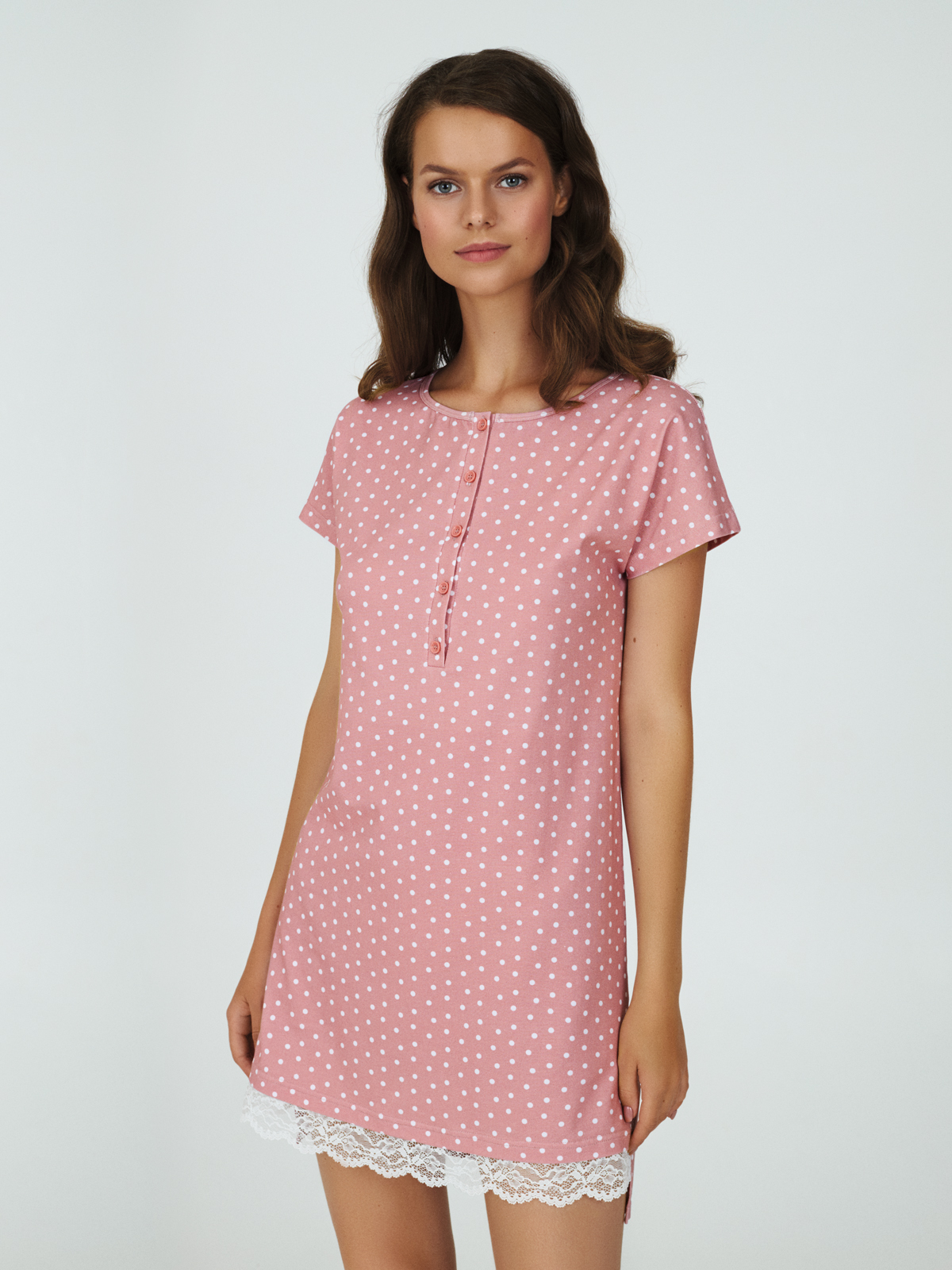 

Жіноча сорочка Ellen Group рожевого кольору для годуючих  LDK 120/01/01, Жіноча сорочка Ellen Group рожевого кольору для годуючих S LDK 120/01/01