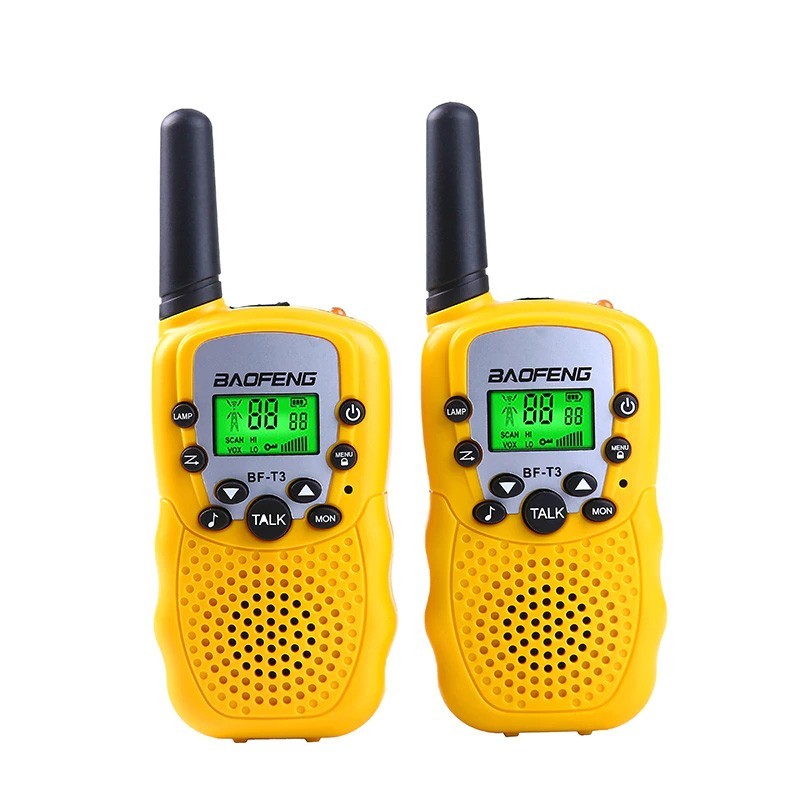 

Рация, Радиостанция Baofeng детская BF-T3 комплект из 2шт Желтый
