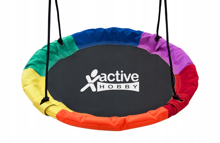 

Качели-гнездо Active Hobby круглые 100 см, до 150 кг, с цветными флажками