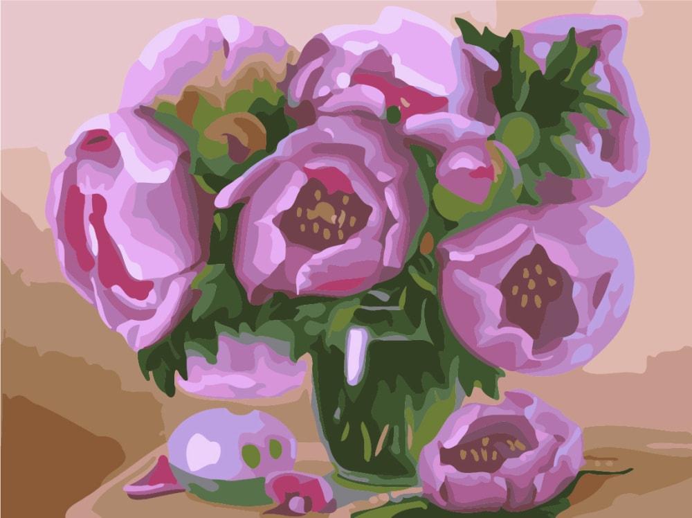 

Картина по номерам "Нежные пионы" BrushMe холст на подрамнике 40x50см GX7264