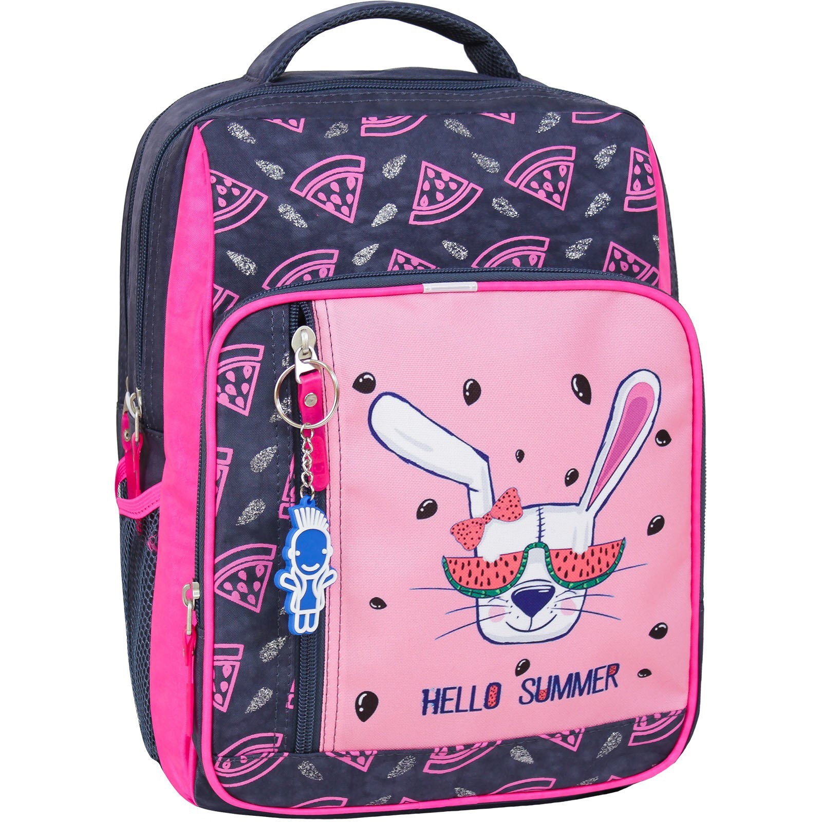 

Школьный рюкзак с мягкой спинкой портфель для девочки 8 л. 33 x 24 x 11 см Серый/Розовый BL204к(00112702)