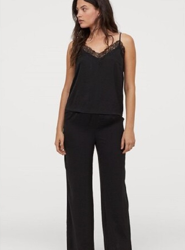 

Пижамные брюки H&M 0786101-0 S Черные (СА2000001845592)