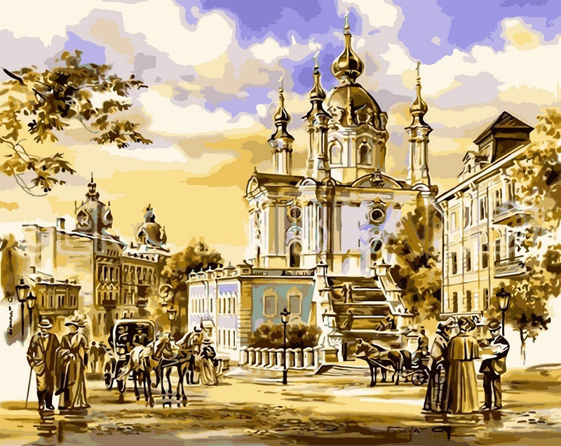 

Картина по номерам в коробке Babylon Андреевская Церковь 40х50см (VP 051new)