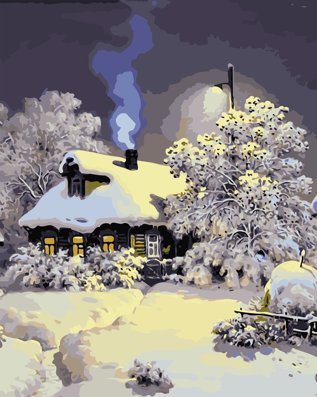 

Картина по номерам Art Story Белые сугробы AS 0717 40x50см в коробке