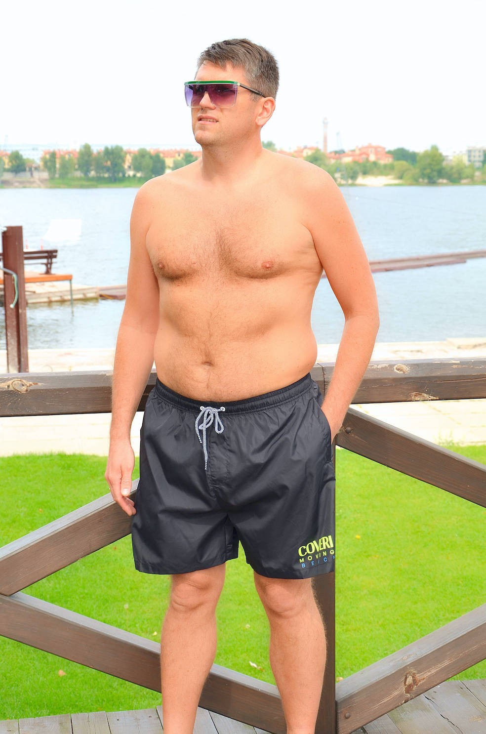 

Большие мужские шорты плавки Coveri 4785/1 N 56(3XL) Черный