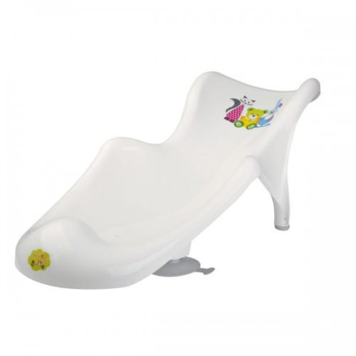 

Пластиковая детская горка для купания без коврика на присосках Maltex Bear, размер 48×24 см, белый