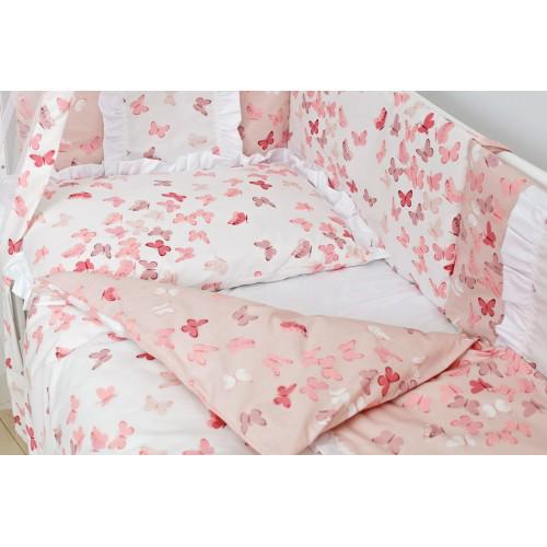 

Сменная детская постель в кроватку 120х60 Twins Romantic Spring collection Бабочки 3 элемента, розовый