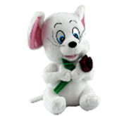 

Игрушка мягкая Toy Joy Мышка белая с розой 5-214