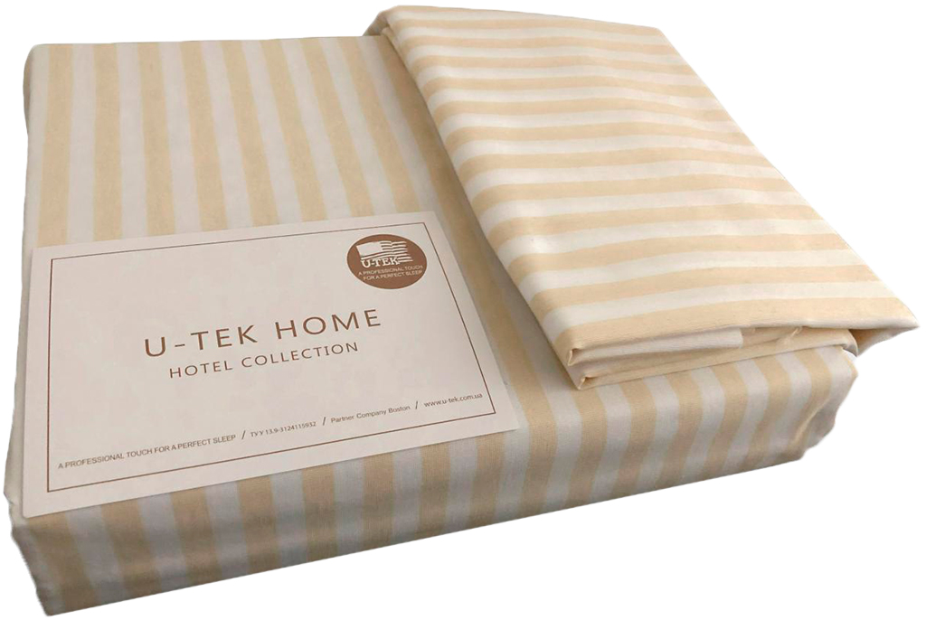 

Набор Простынь U-tek Cotton Stripe Orange 30 140X190 + Наволочки 50x70 2 шт