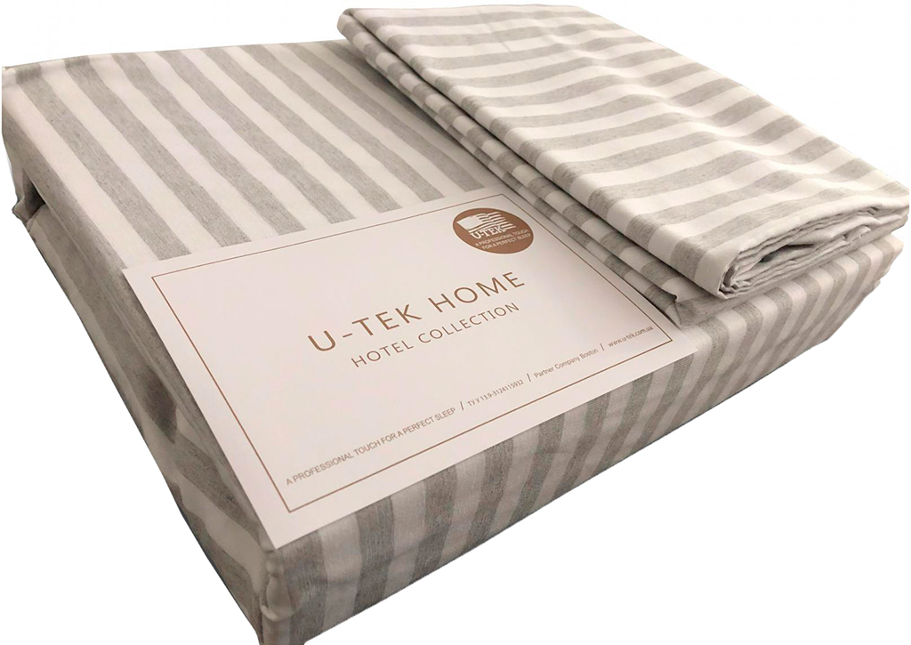 

Набор Простынь U-tek Cotton Stripe Grey 30 90X190 + Наволочка 50x70