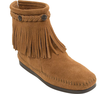 

Женские ботинки Minnetonka Hi Top Back Zip Boot Taupe Suede 38