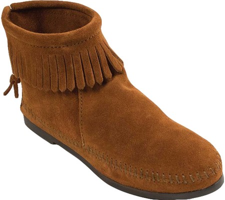 

Женские ботинки Minnetonka Back Zipper Boot - Suede Medium Brown 38.5
