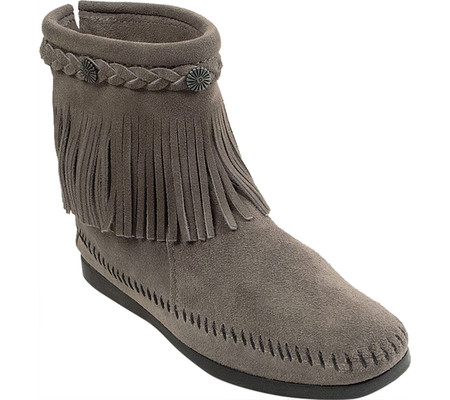 

Женские ботинки Minnetonka Hi Top Back Zip Boot Grey Suede 36.5