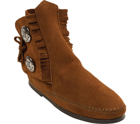 

Женские ботинки Minnetonka Two Button Boot Hardsole Brown Suede 36