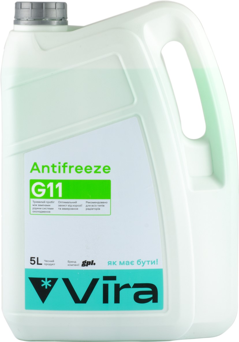 Акция на Жидкость охлаждающая Vira -40 °C G11 зеленый 5 кг (VI0031) от Rozetka UA