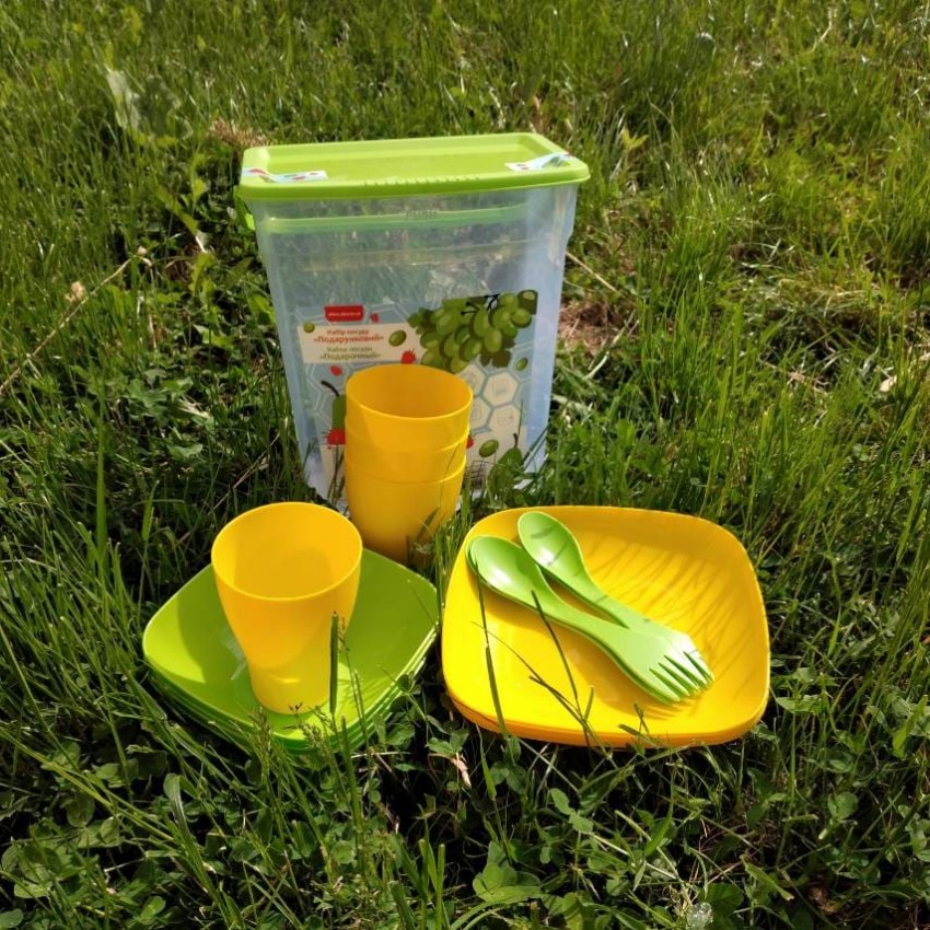 

Набор пластиковой посуды для пикника Алеана на 4 персони 169042