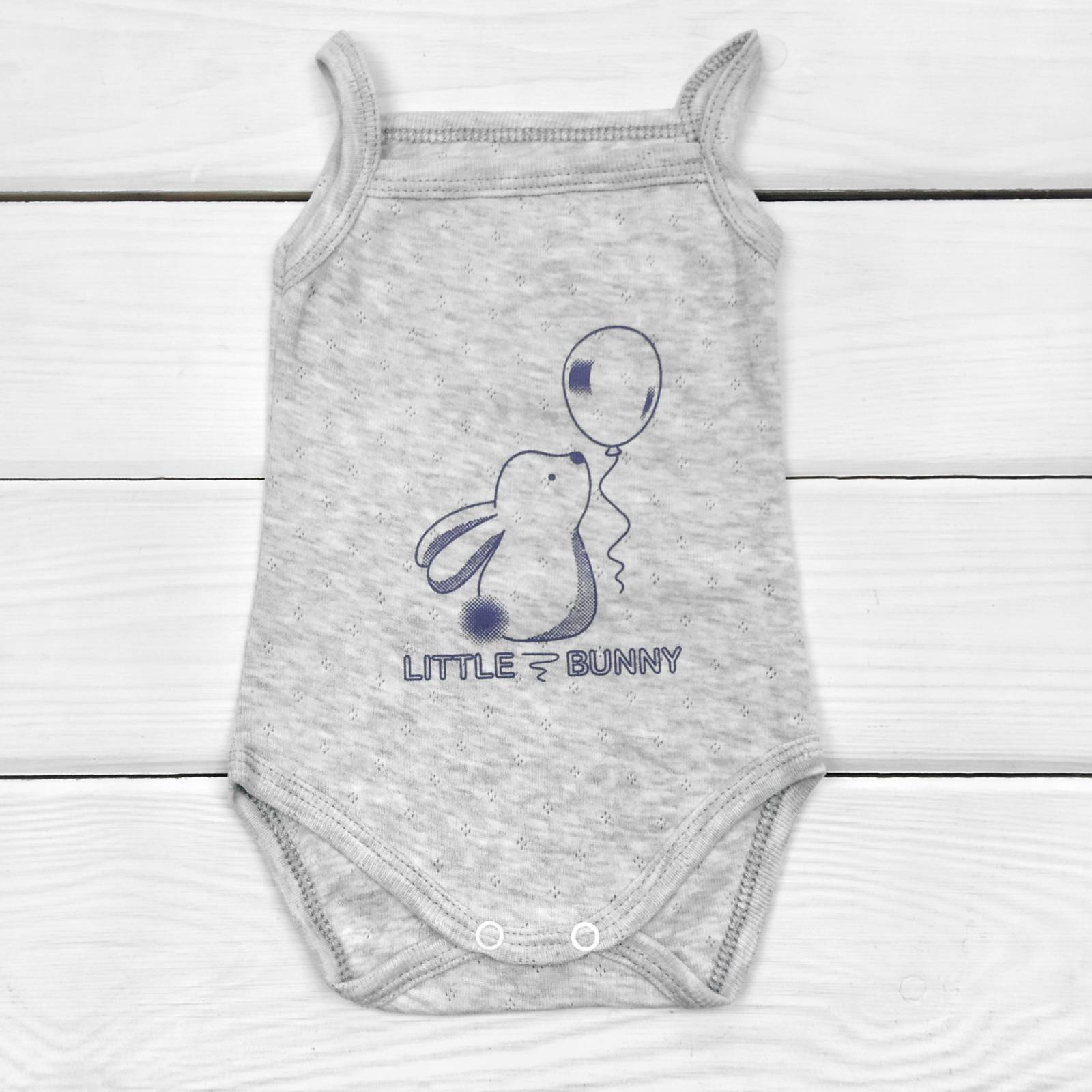 

Деткий боди Malena на тонких беретелях littlebunny 68 см серый